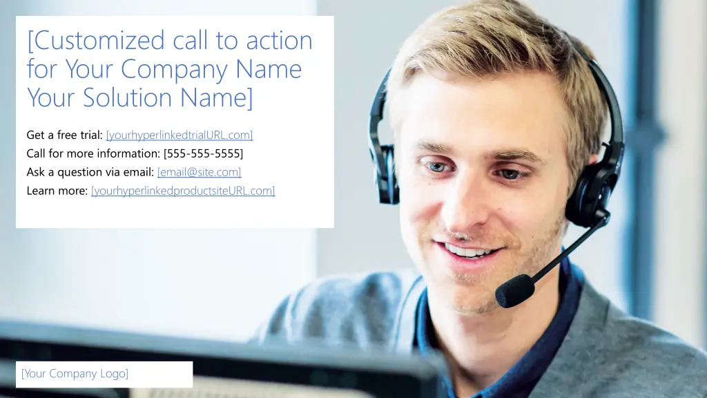 customized call to action for your company name