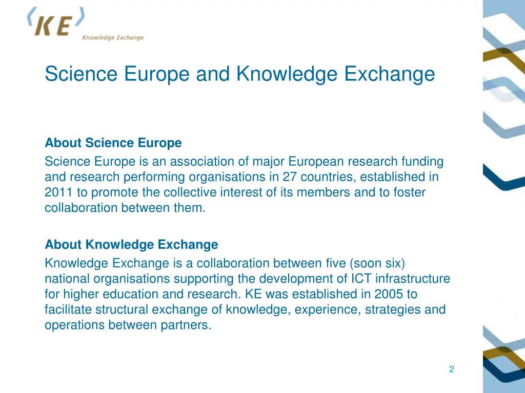 science europe and knowledge exchange