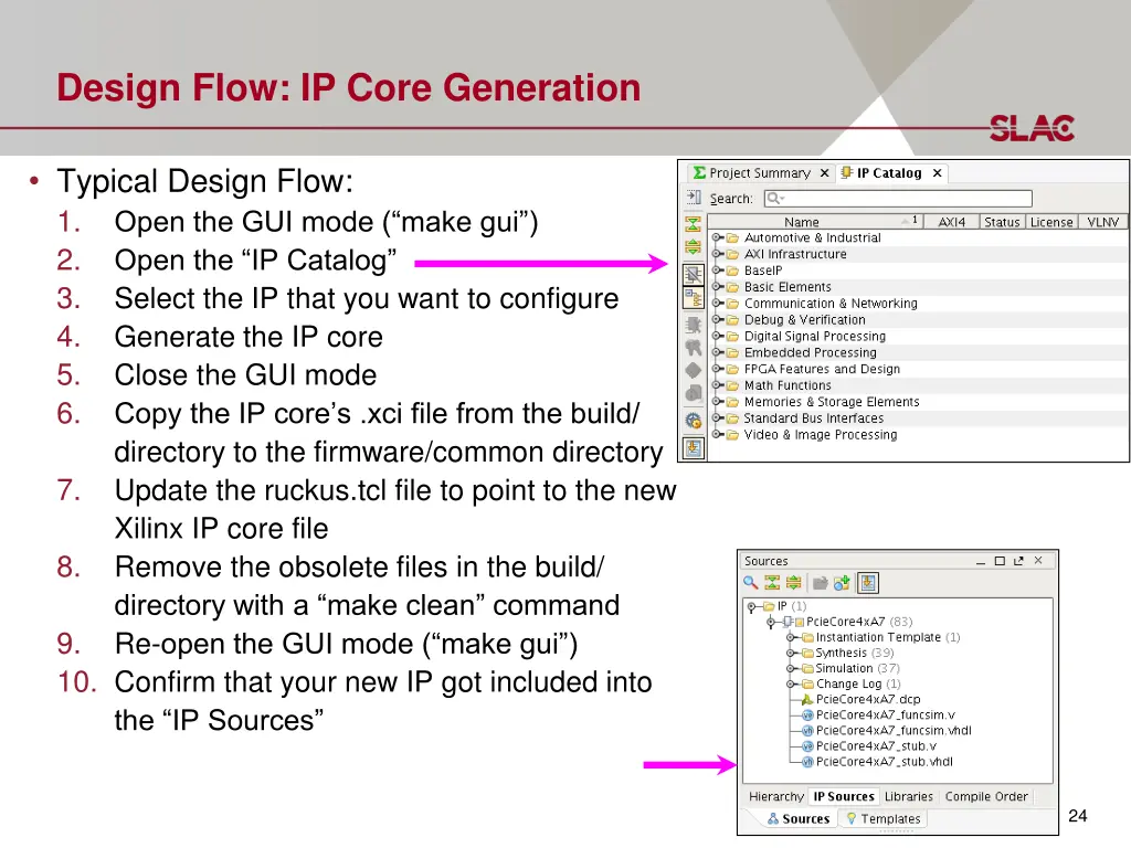 design flow ip core generation