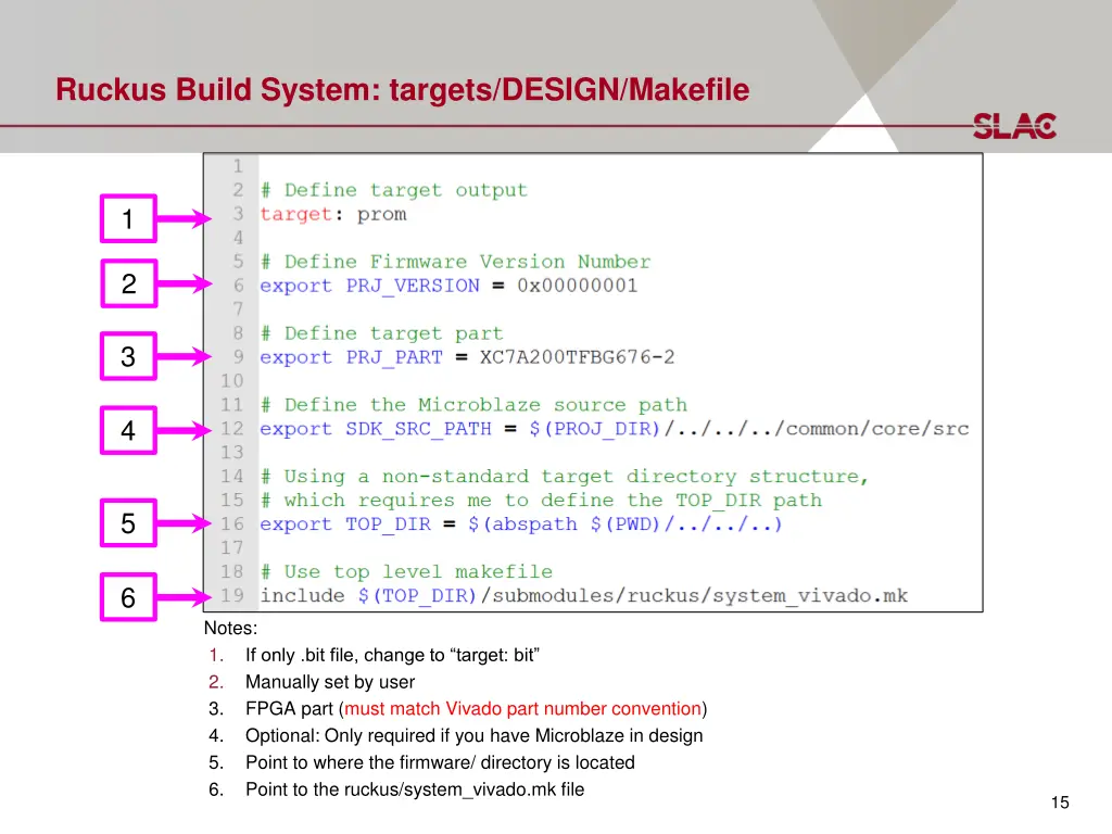 ruckus build system targets design makefile