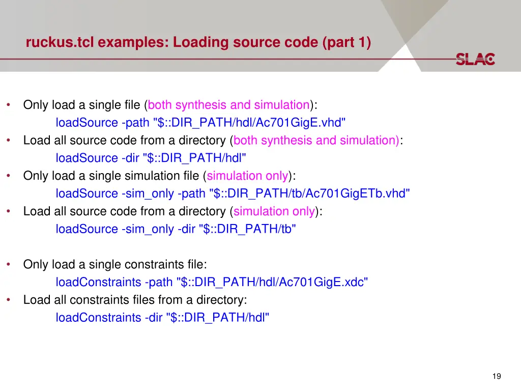 ruckus tcl examples loading source code part 1