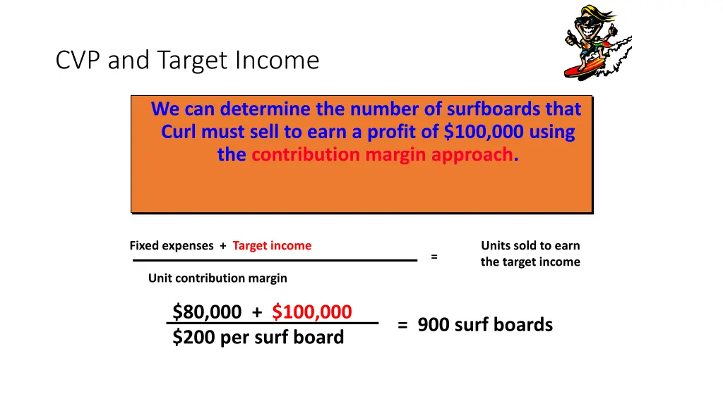 cvp and target income