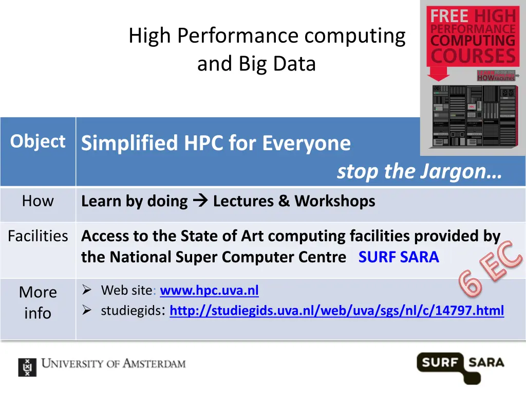 high performance computing and big data