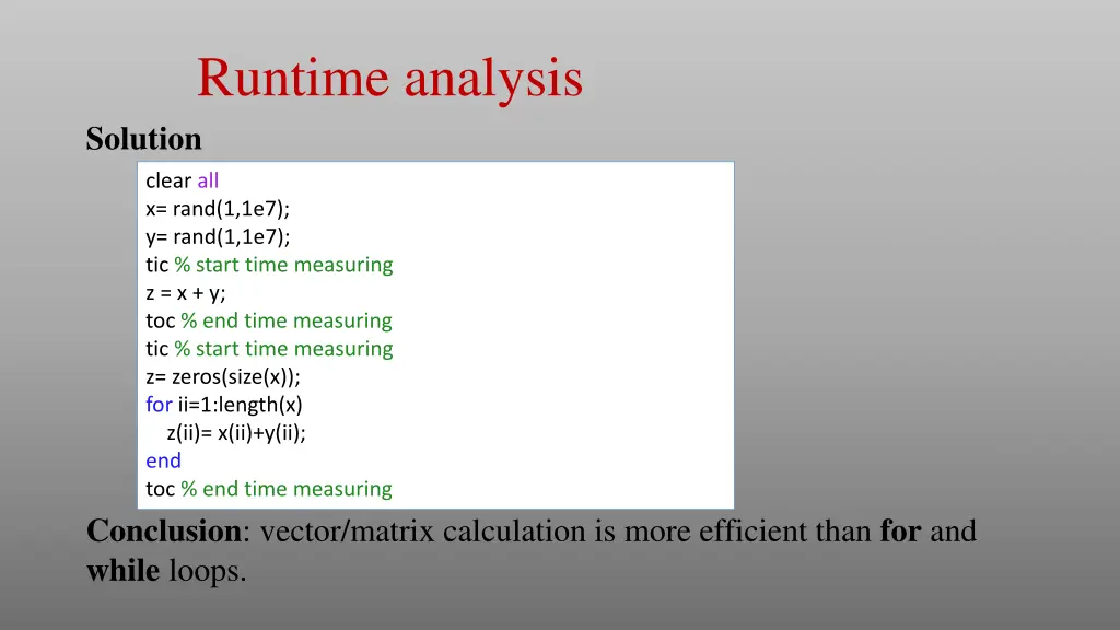 runtime analysis solution