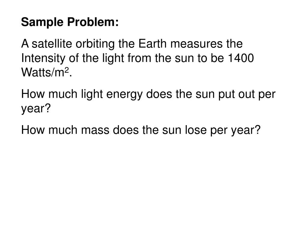 sample problem