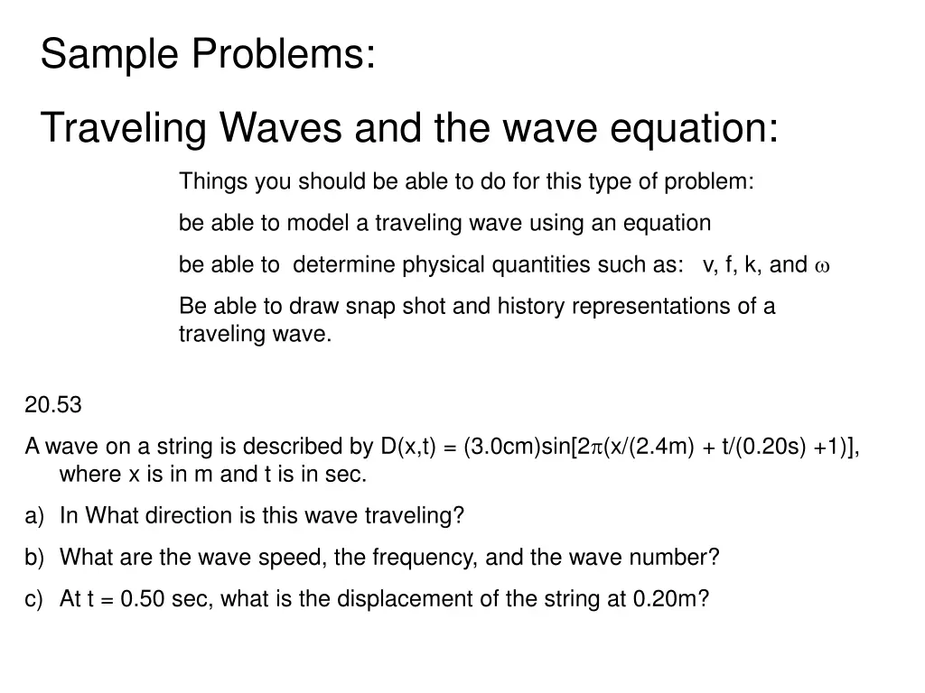 sample problems