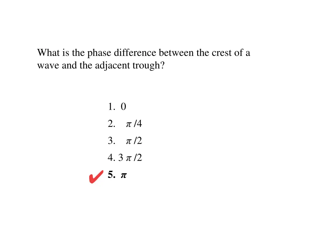 what is the phase difference between the crest 1