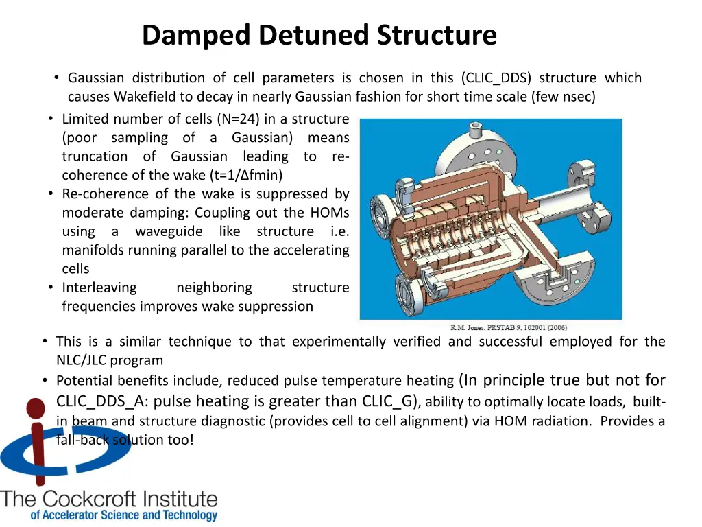 damped detuned structure