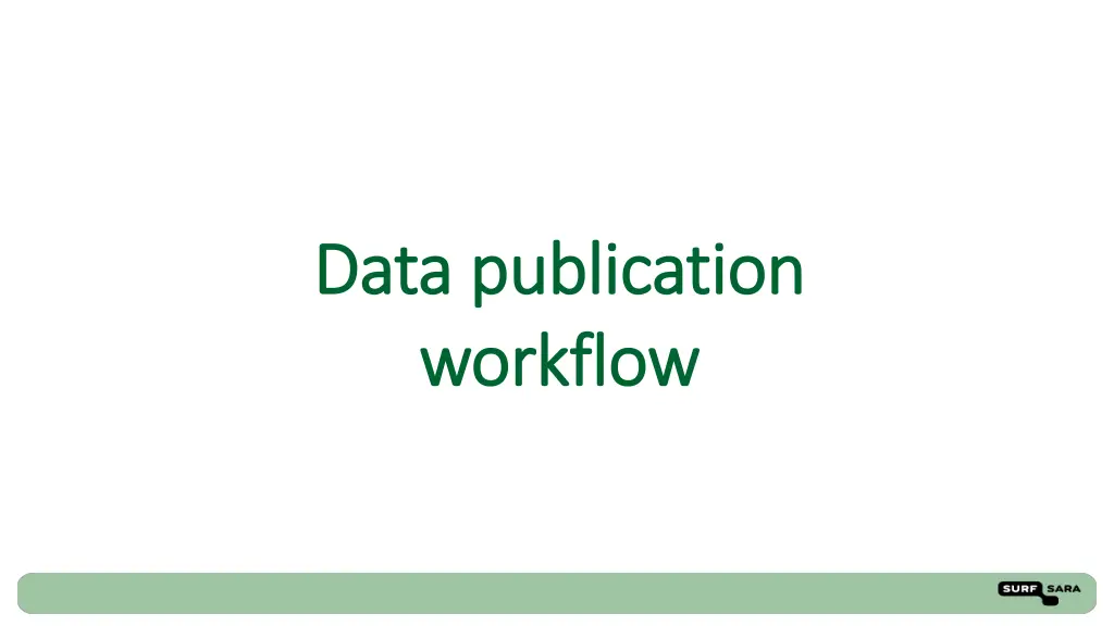 data publication data publication workflow