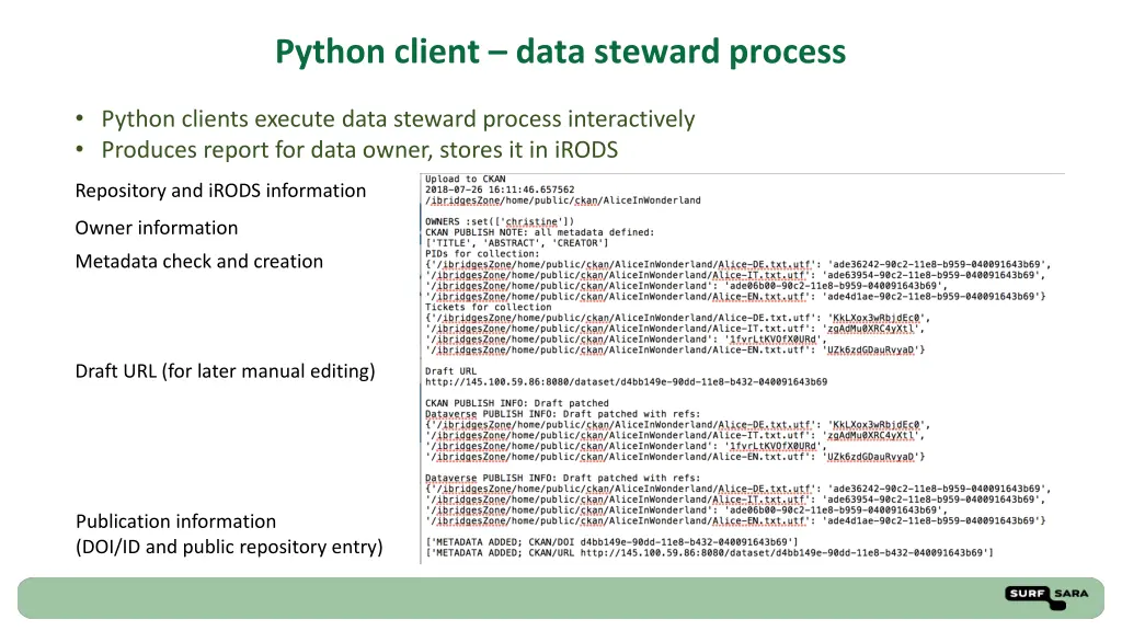 python client data steward process