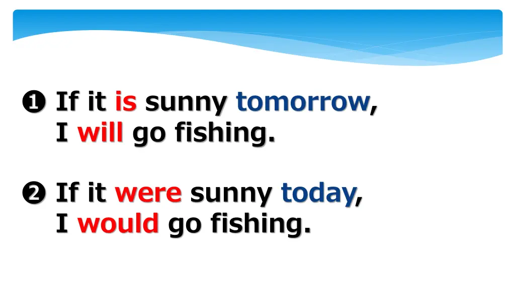 if it is sunny tomorrow i will go fishing 1