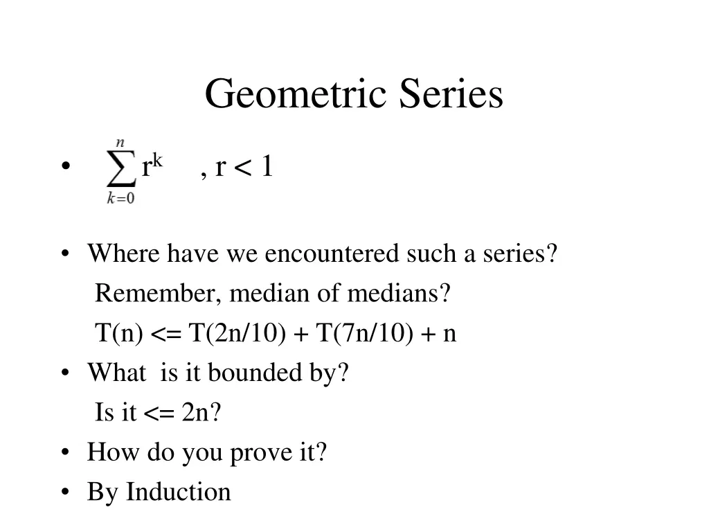 geometric series