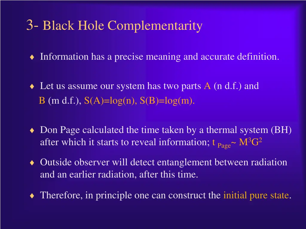 3 black hole complementarity