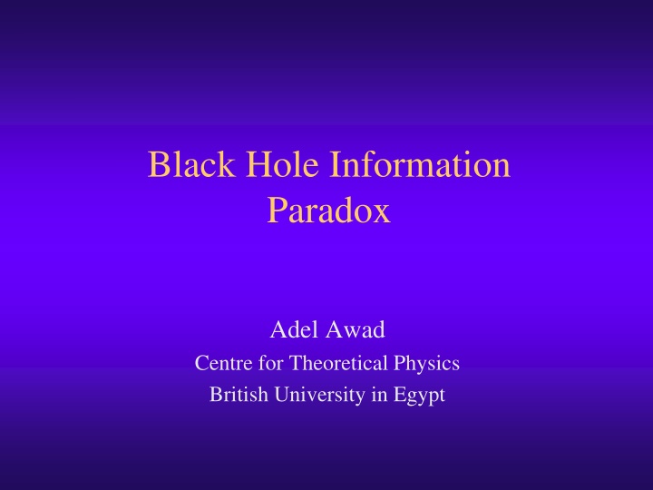 black hole information paradox