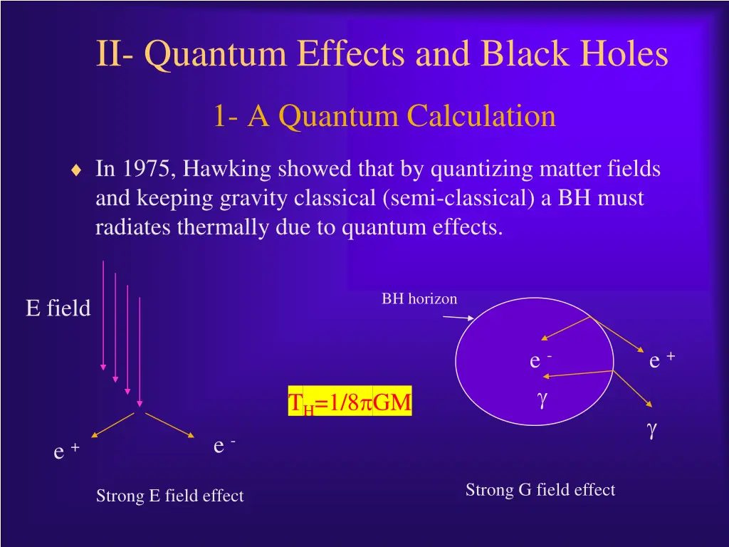 ii quantum effects and black holes