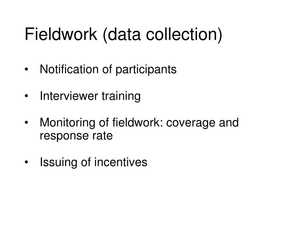 fieldwork data collection