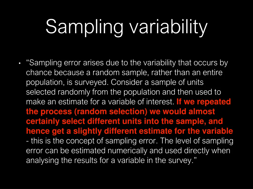 sampling variability 1