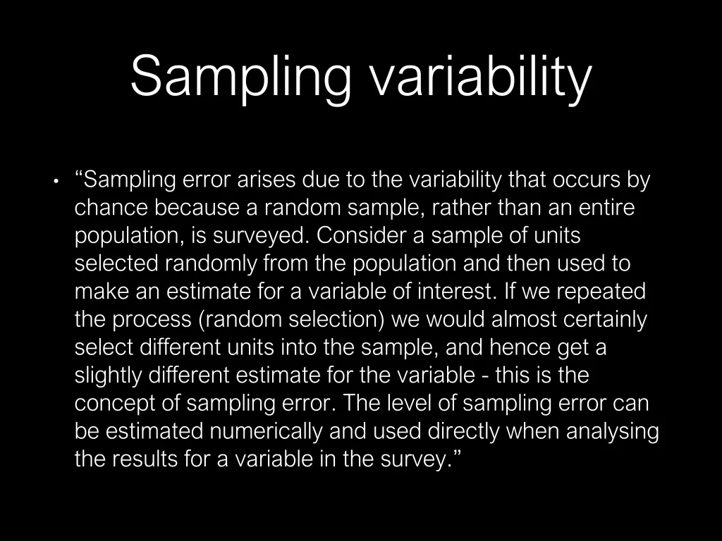 sampling variability