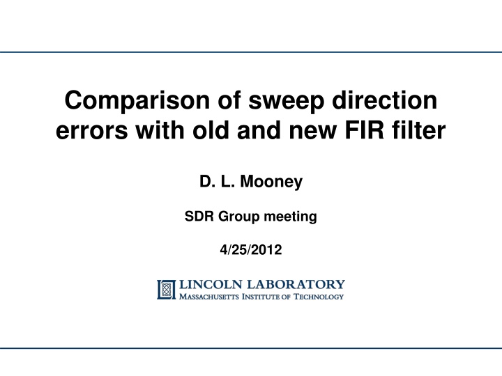 comparison of sweep direction errors with