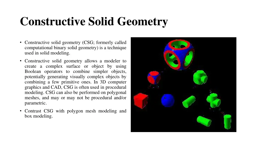 constructive solid geometry