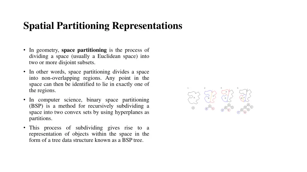 spatial partitioning representations