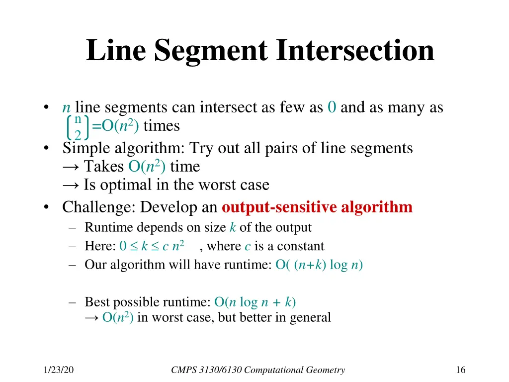 line segment intersection 1