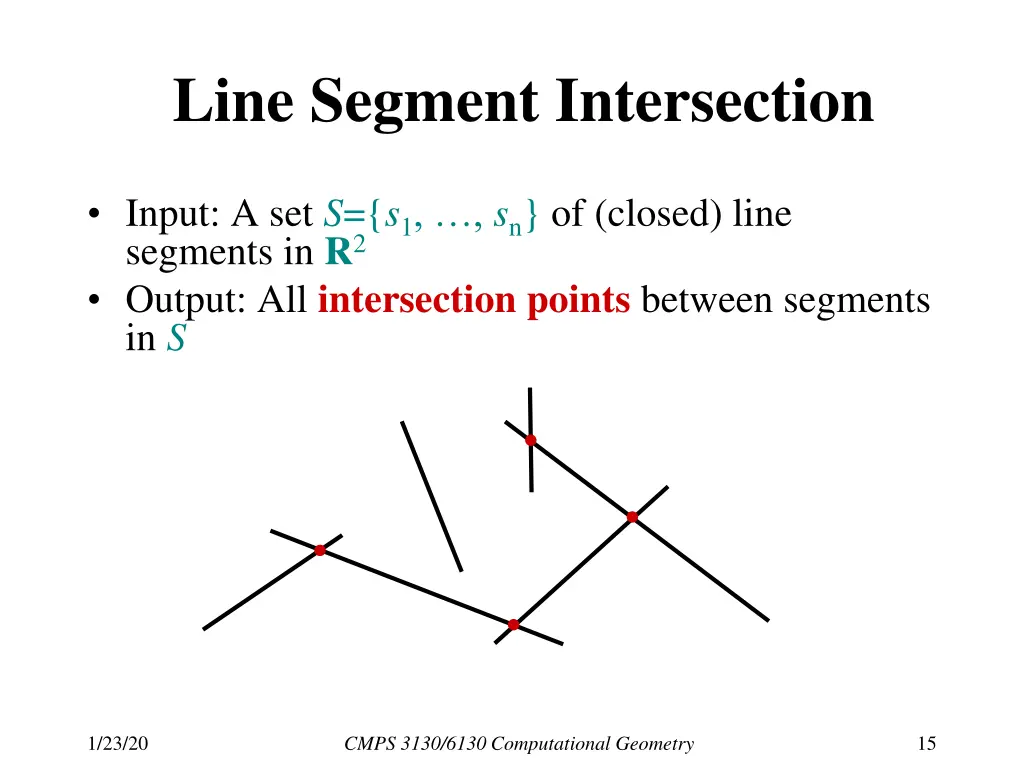 line segment intersection