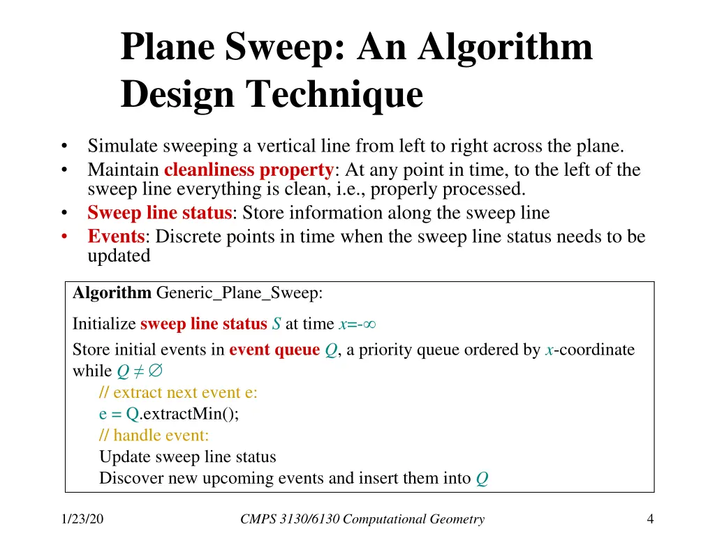 plane sweep an algorithm design technique 1