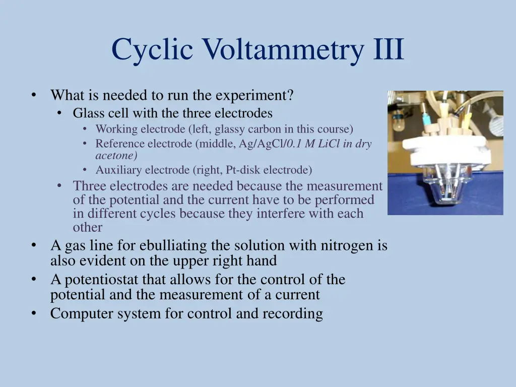 cyclic voltammetry iii