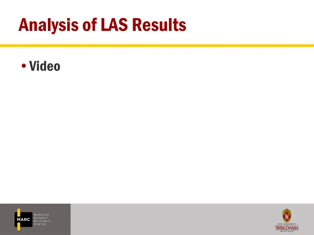 analysis of las results 1