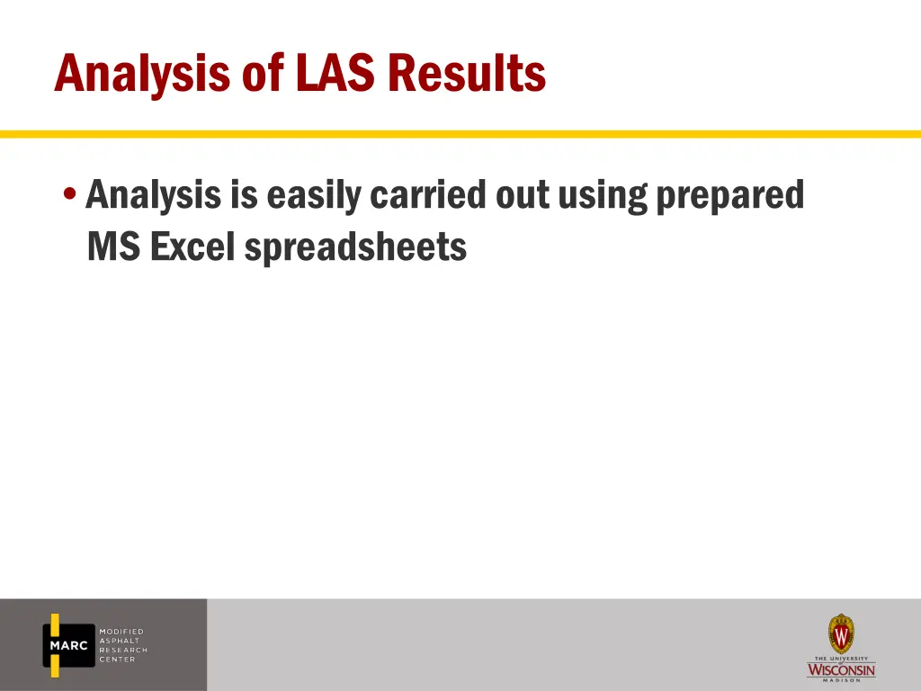 analysis of las results