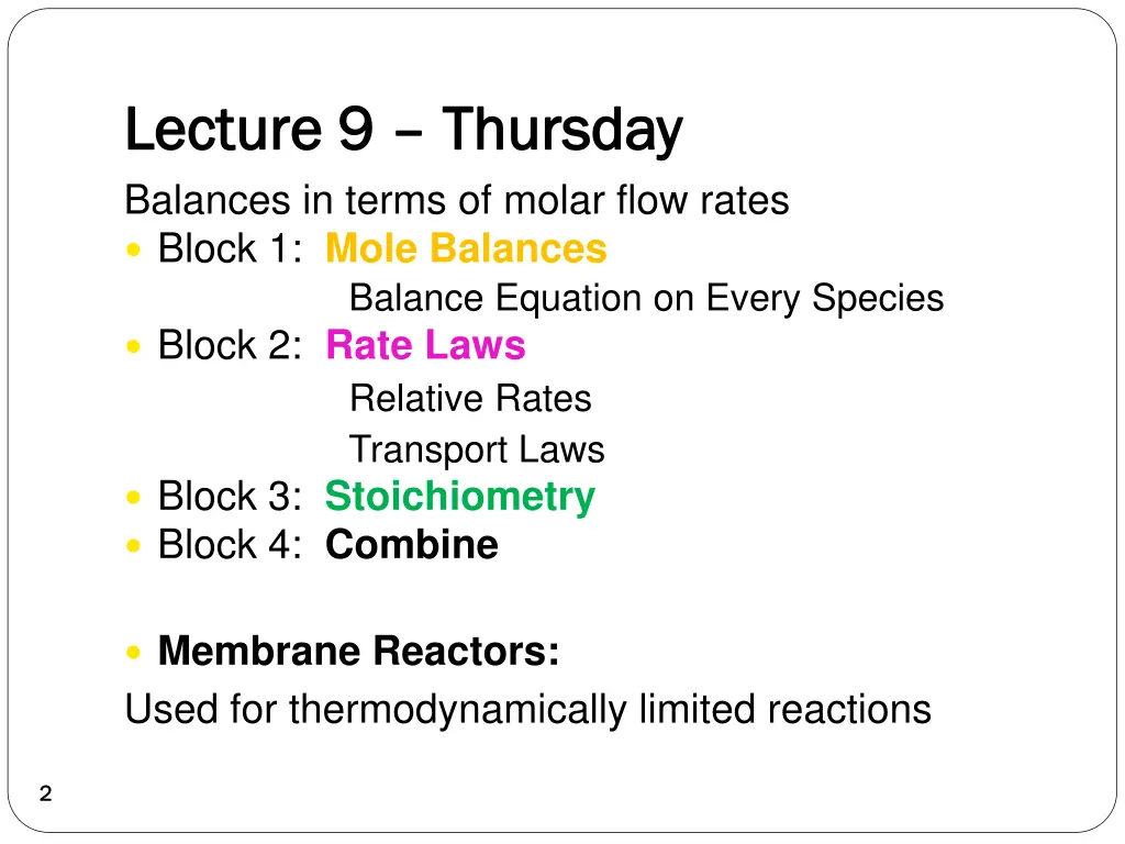 lecture 9 lecture 9 thursday balances in terms