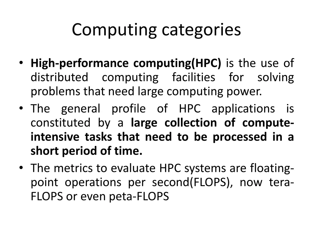 computing categories