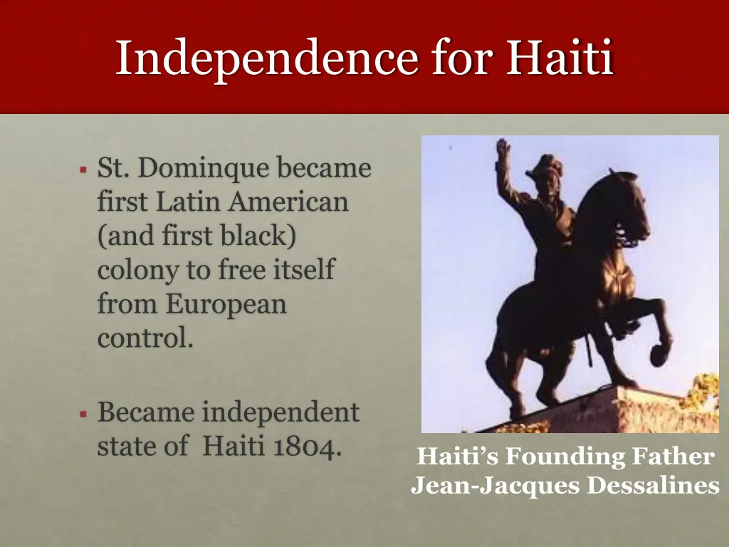 independence for haiti