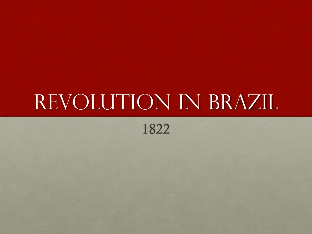 revolution in brazil 1822