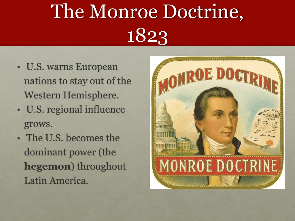 the monroe doctrine 1823