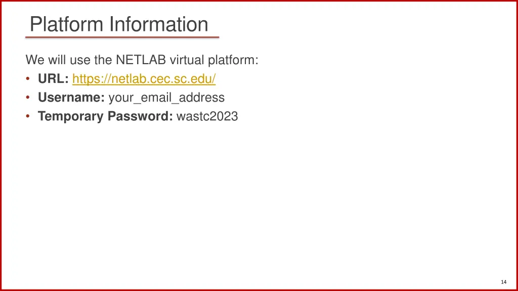 platform information