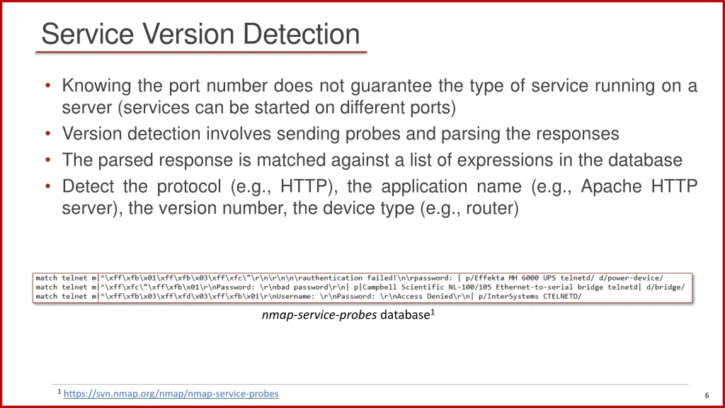 service version detection