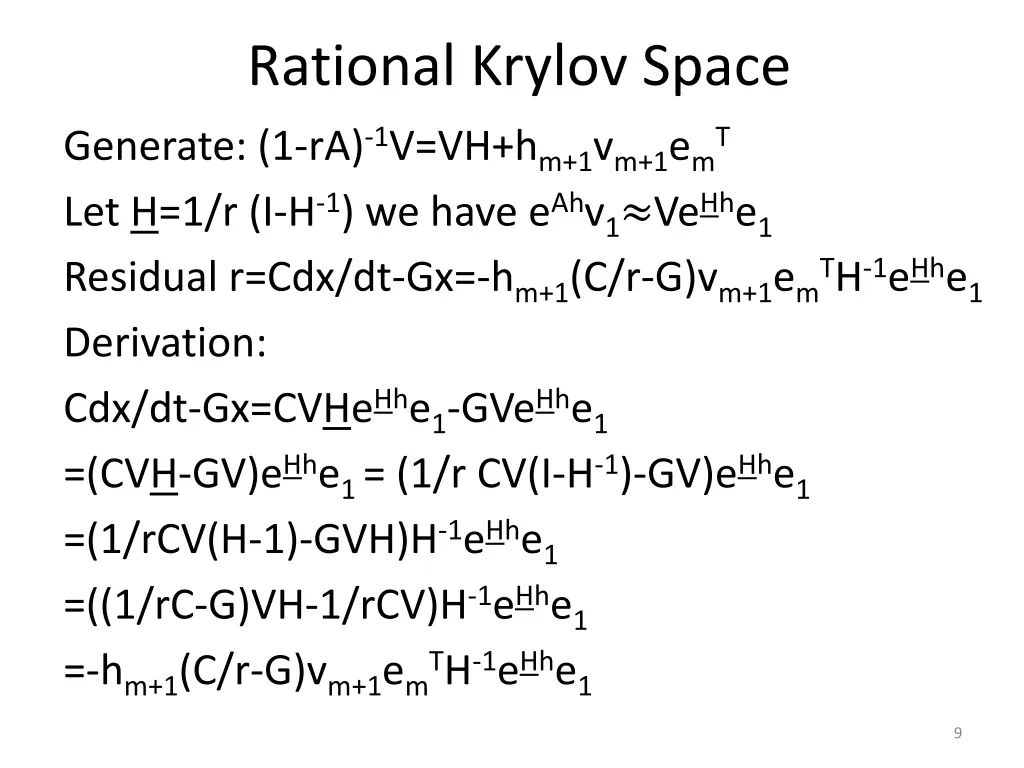 rational krylov space generate