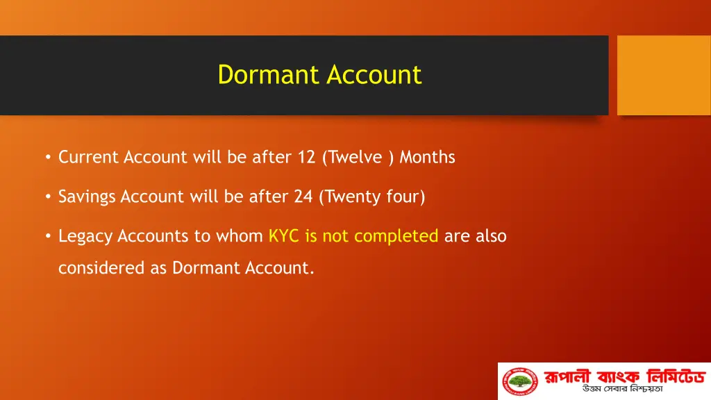 dormant account