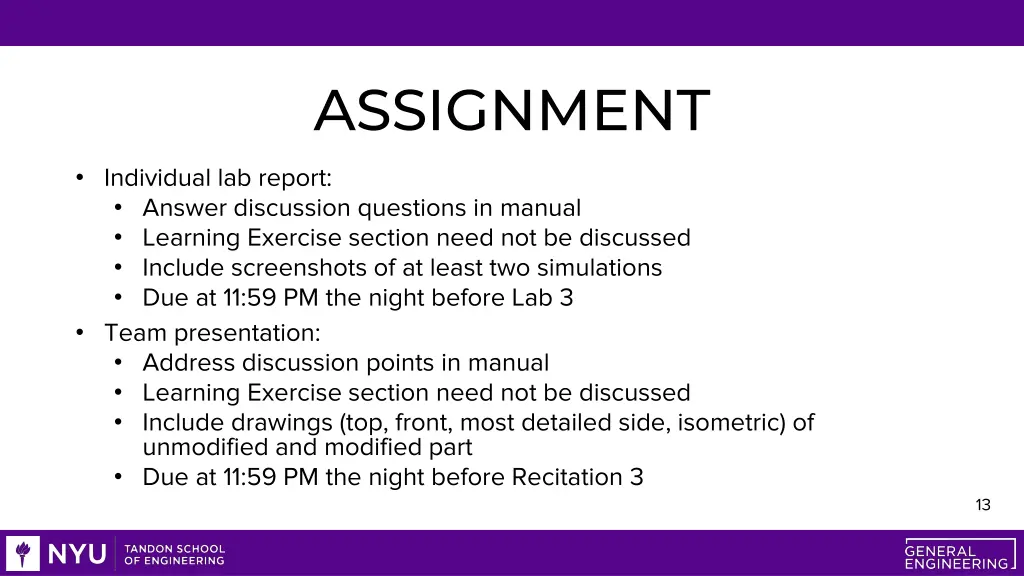 assignment