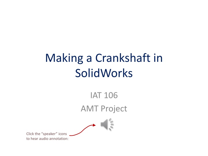 making a crankshaft in solidworks