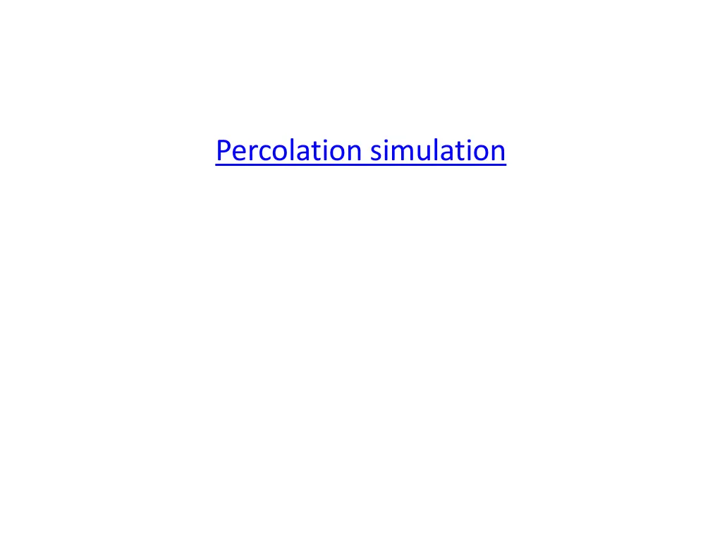 percolation simulation