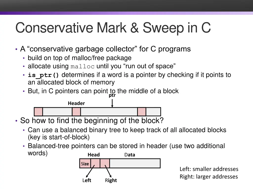 conservative mark sweep in c