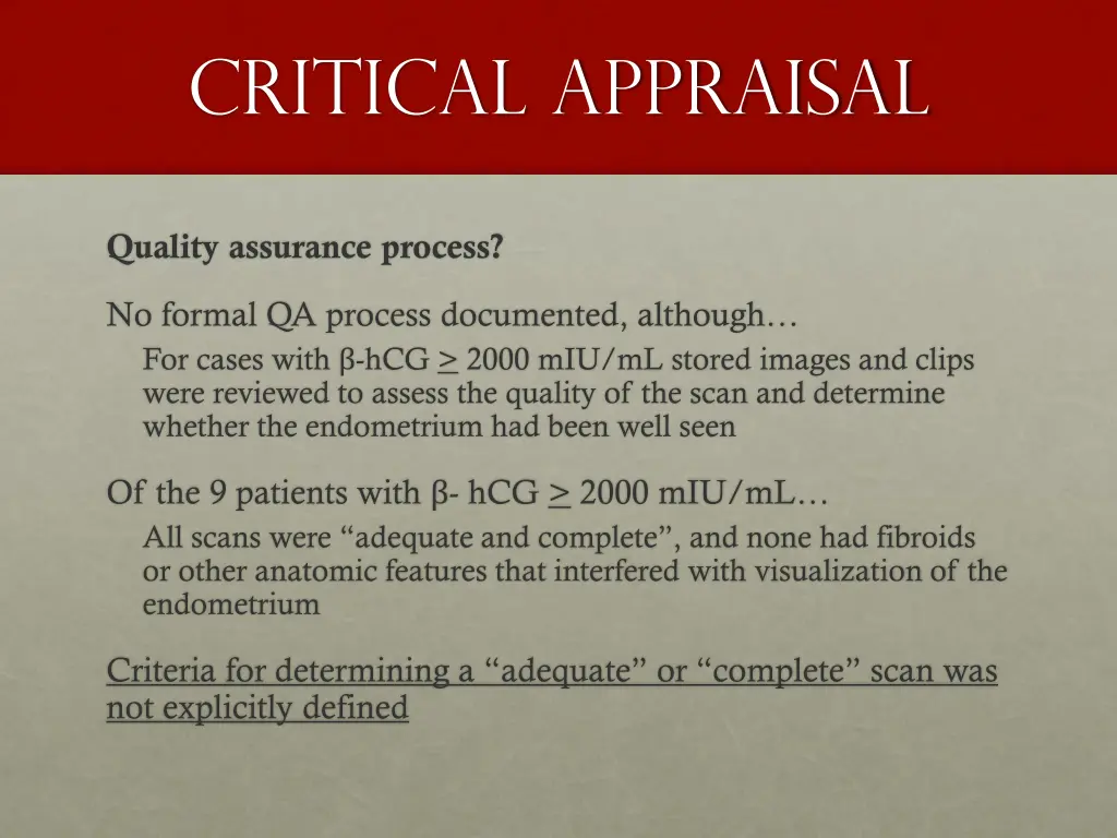 critical appraisal 4