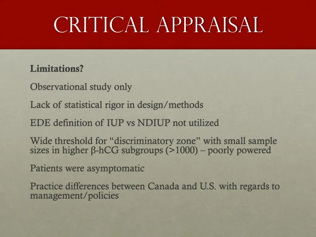 critical appraisal 7