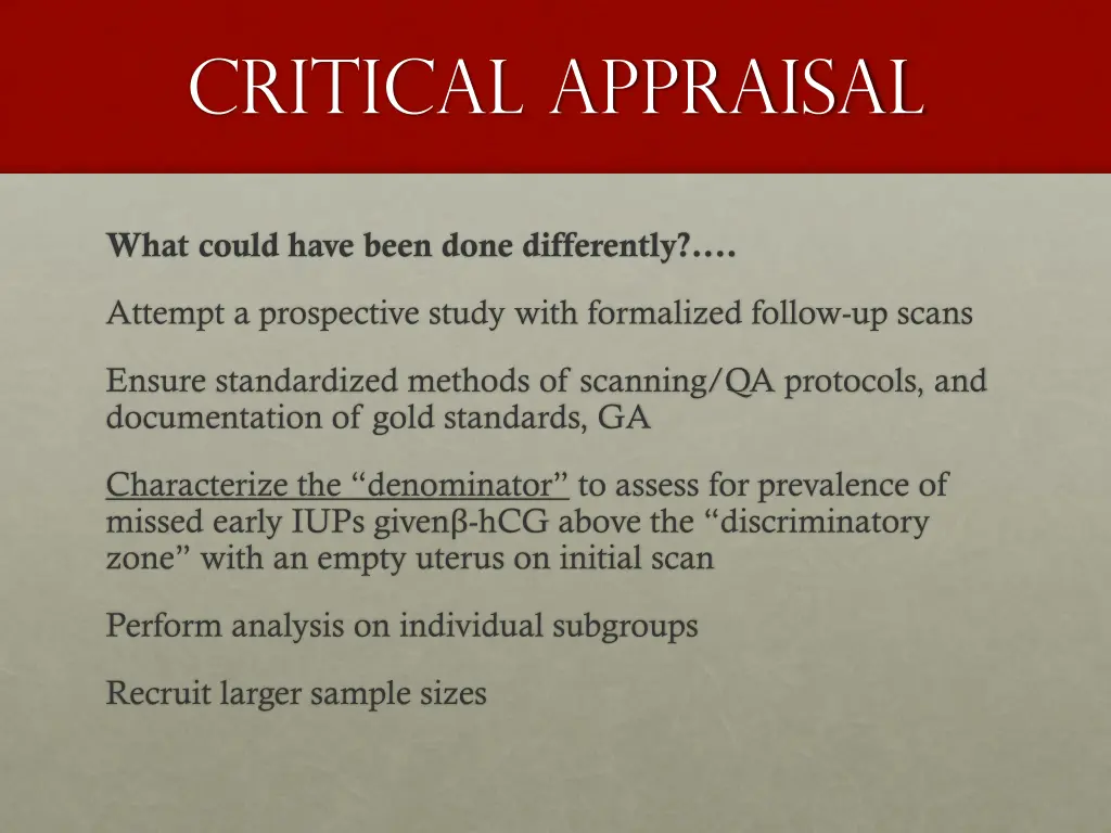 critical appraisal 8