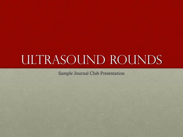 ultrasound rounds