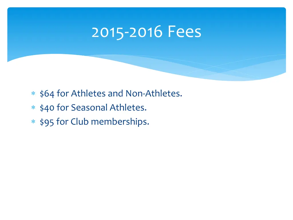 2015 2016 fees