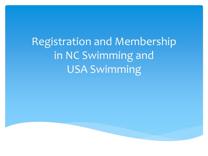 registration and membership in nc swimming